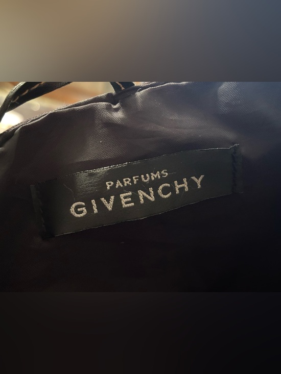 Givenchy Parfums Black Canvas & Leather Hobo Tote Bag Tassel Large Purse • Rare - Picture 9 of 16